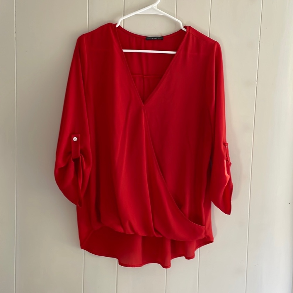 West Kei | red high low top | MEDIUM | lightly worn